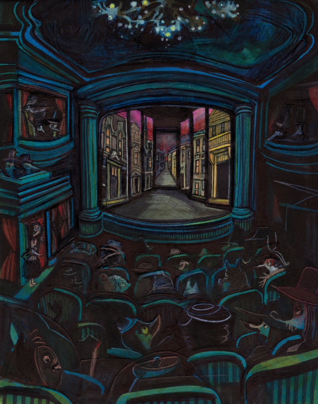 Theatre of the Mind — original drawing by Richard J. Bailey