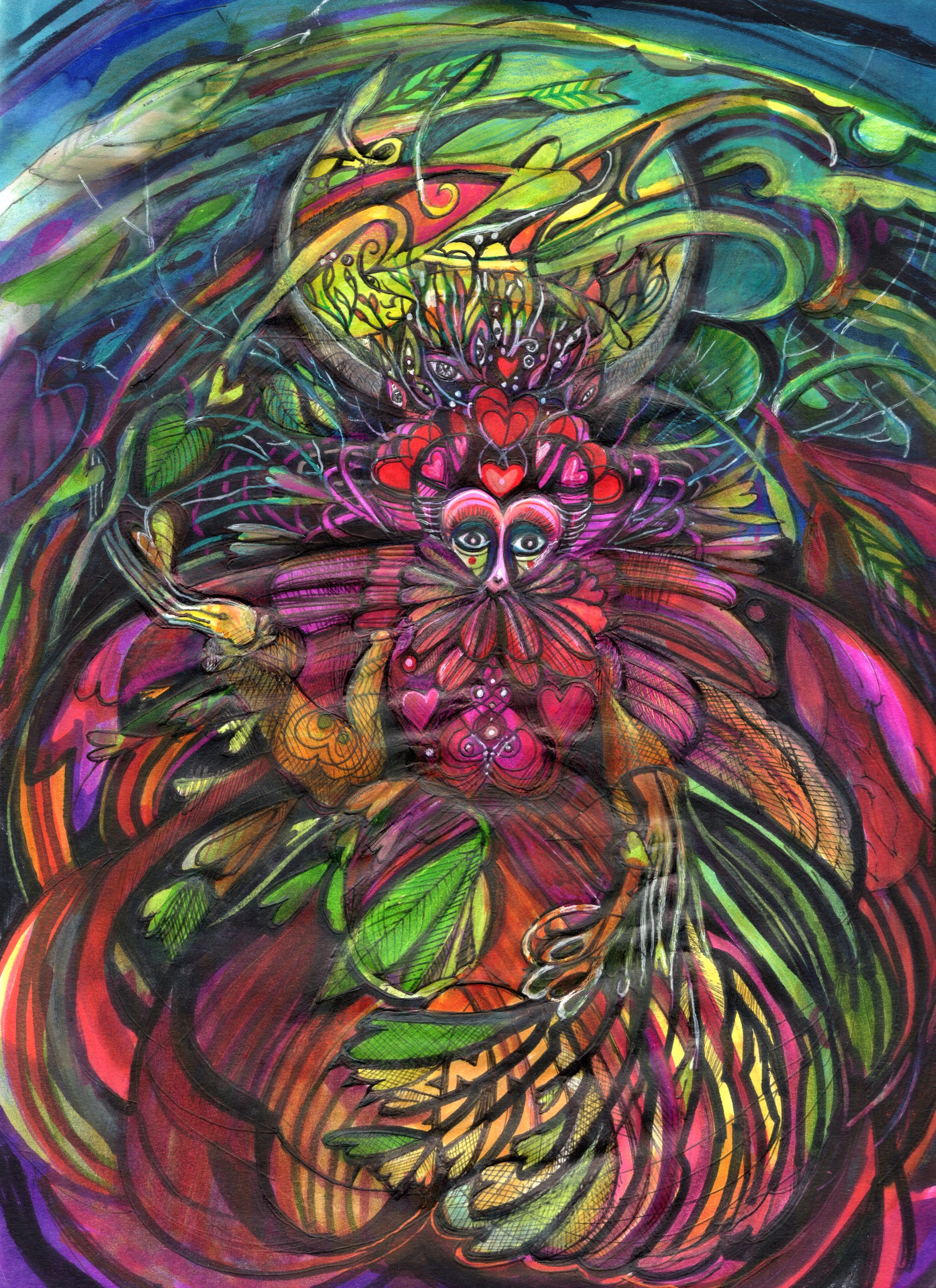 Mother — original drawing by Richard J. Bailey
